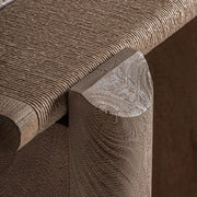 Kézműves kötélfonatos panel közelről – Jacquard lerakóasztal textúrarészlet