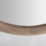 Jacquard falitükör szemközti nézet – tömör mangófa keret textúrája