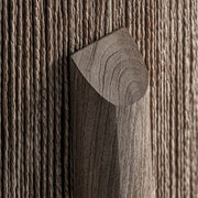 Jacquard mangófa kaspó felső lábrészlete, finoman ívelt végződés
