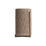 Natúr mangófa és raffia fonatú Jacquard dekor kaspó – frontális nézet