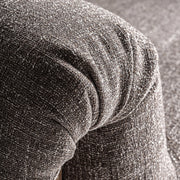 Karfa részletfotó – taupe poliészter kárpit textúrája