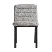 Jacquard buklé kárpitos szék elölnézet – szürke textúrájú háttámlával