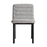 Jacquard buklé kárpitos szék elölnézet – szürke textúrájú háttámlával