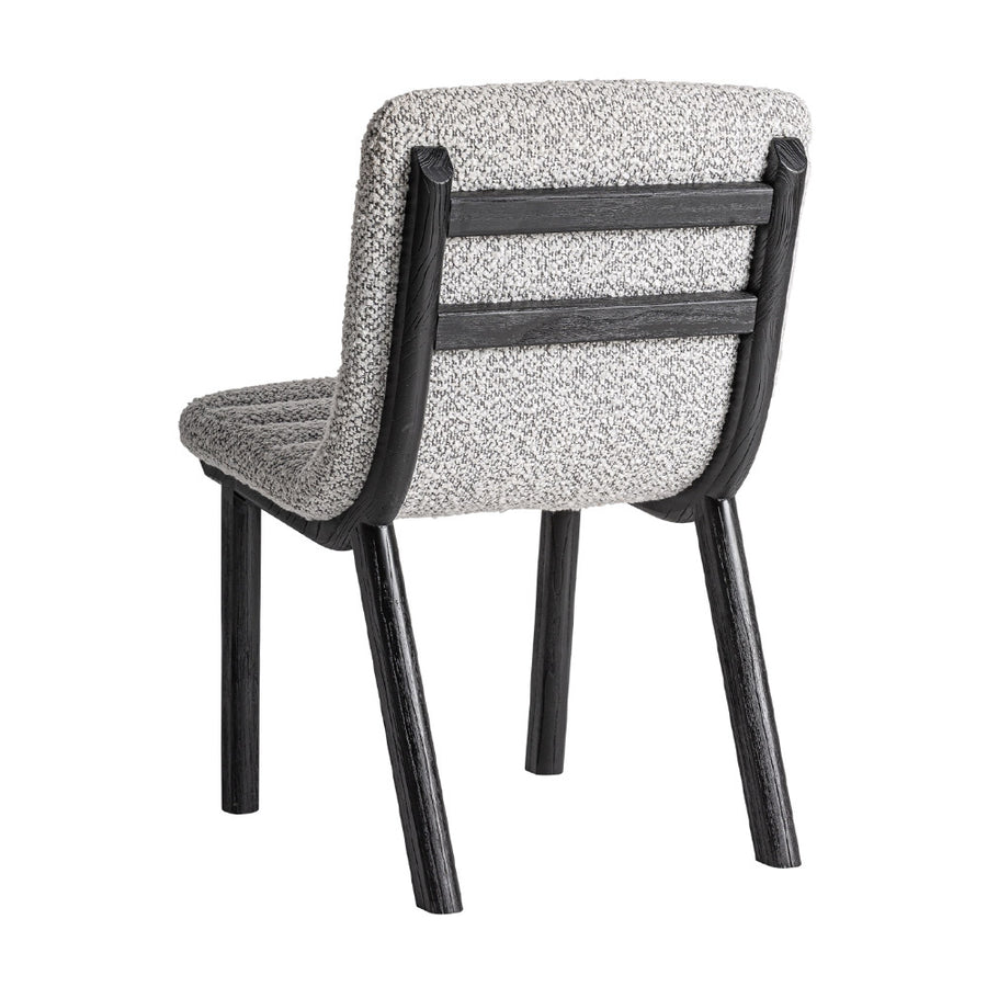 Jacquard szék hátulról – fekete nyírfa merevítéssel