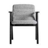 Jacquard karfás szék elölnézet – buklé kárpitozott háttámlával