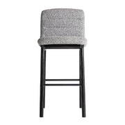 Jacquard bárszék elölnézet – buklé háttámlával