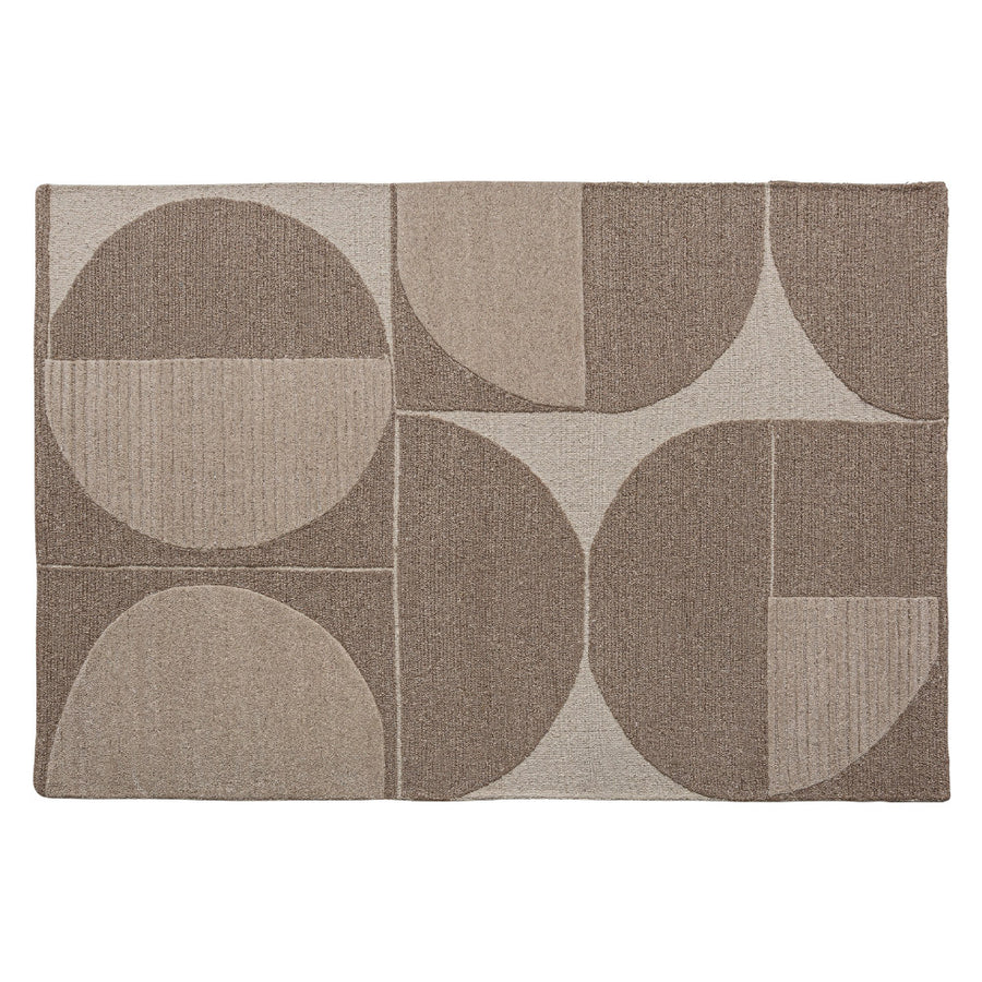 Nohara bézs szőnyeg 300 × 200 cm – körmintás grafikus design, teljes felülnézet