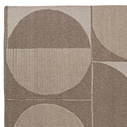 Bézs geometrikus szőnyeg részlet – köríves mintázat, Nohara kollekció