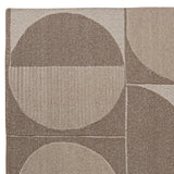 Bézs geometrikus szőnyeg részlet – köríves mintázat, Nohara kollekció