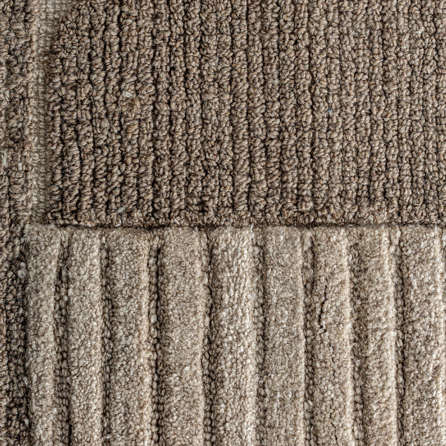 Nohara szőnyeg részlet – eltérő szálmagasság és finom fény-árnyék hatás