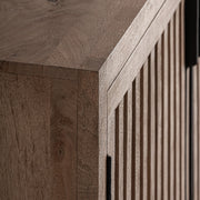 Gàbia mangófa tálaló részlet, homokfúvott natúr fa sarokkialakítás