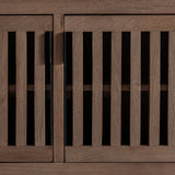 Gàbia lamellás ajtófront részlet natúr mangófából