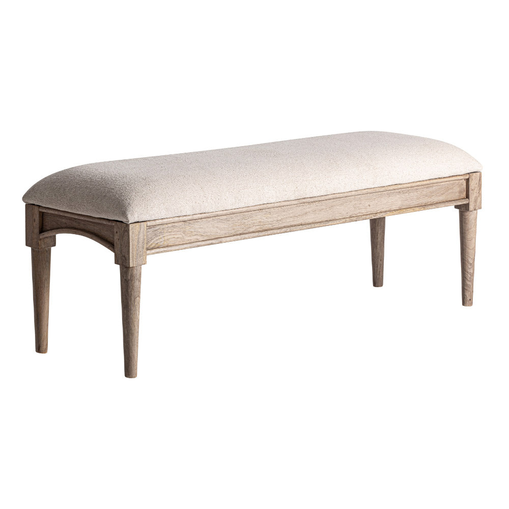 Mangófa pad bézs kárpitozással – perspektivikus nézet, klasszikus-kortárs stílus