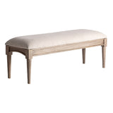 Mangófa pad bézs kárpitozással – perspektivikus nézet, klasszikus-kortárs stílus