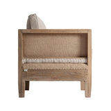 Grube fotel oldalnézet – koloniál ihletésű forma és tömör fa karfa