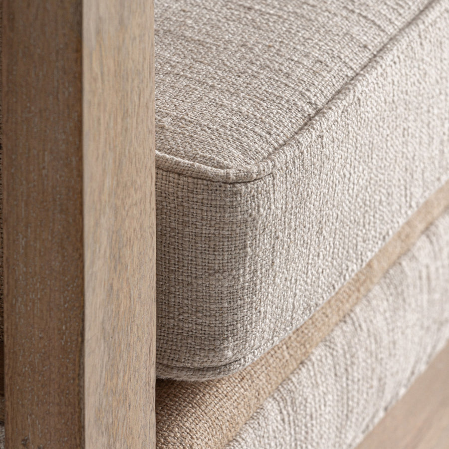 Ülőpárna részlet – bézs vászon kárpit textúrája