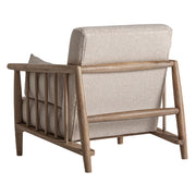 Grebin fotel hátoldali perspektíva – nyírfából készült szerkezet részlete