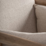 Háttámla kárpit részlet – natúr pamut szövet textúrája