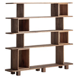 Natúr tölgyfa könyvespolc – perspektivikus nézet, Brusque kollekció