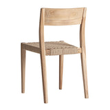 Cean szék – hátsó, perspektivikus nézet, natúr teakfa háttámla