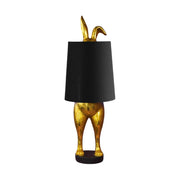 HIDING BUNNY® arany-fekete nyuszis asztali lámpa 74 cm E27