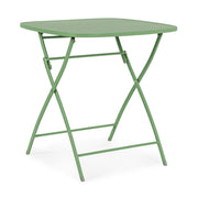 Yvonne zöld összecsukható fém bisztróasztal kültéri használatra