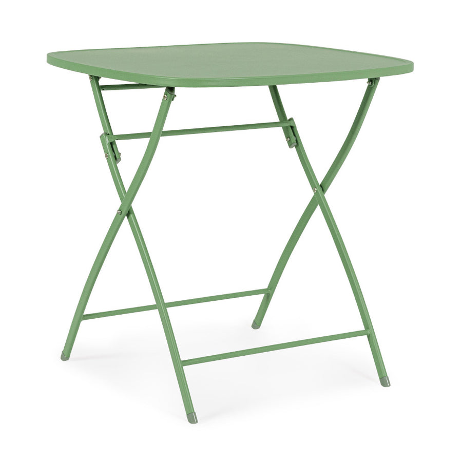Yvonne zöld összecsukható fém bisztróasztal kültéri használatra
