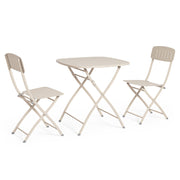 Yvonne pezsgő színű fém kerti bisztrószett matt felülettel