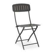 Yvonne fekete összecsukható fém kerti szék matt felülettel