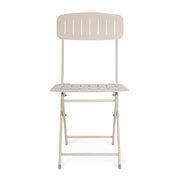 Yvonne pezsgő színű összecsukható fém kerti szék bisztró stílusban