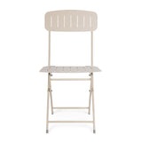 Yvonne pezsgő színű összecsukható fém kerti szék bisztró stílusban