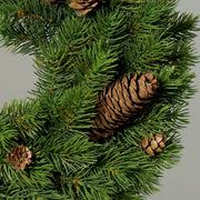 Zöld színű, mű jegenyefenyő koszorú.