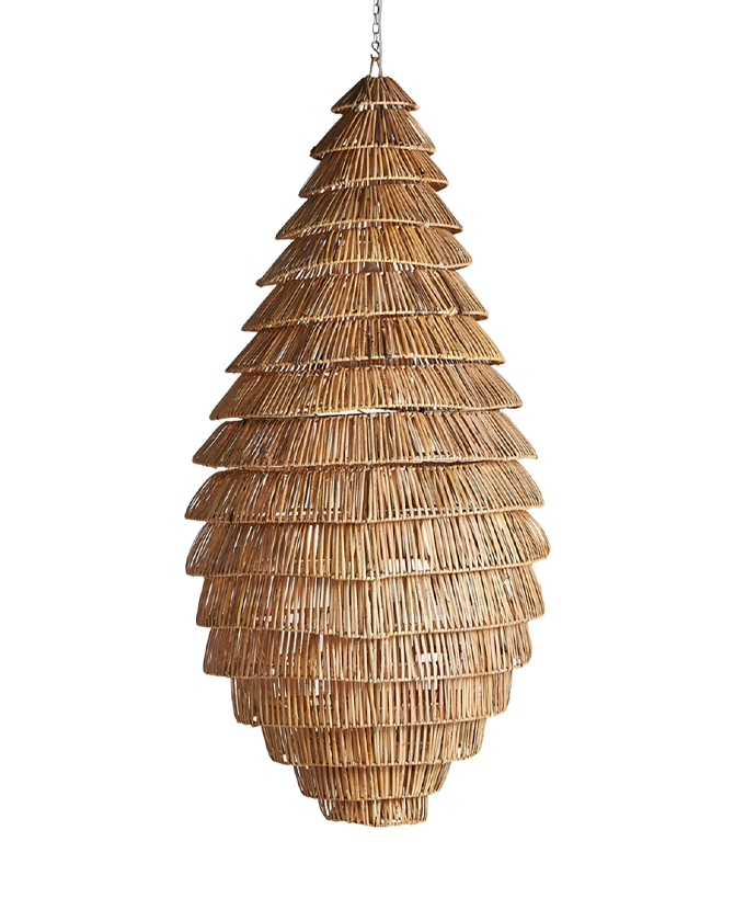 Kaptár formájú kézműves design függeszték lámpa.