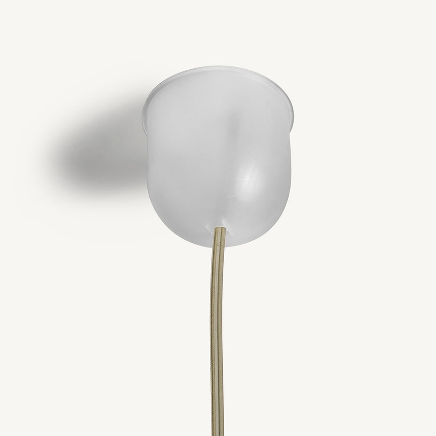 Gömb formájú, kaptárszerű kézműves design függeszték lámpa.