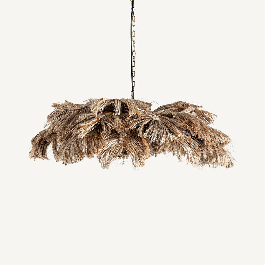 Rattanszálakból készült, kézműves design függeszték lámpa.