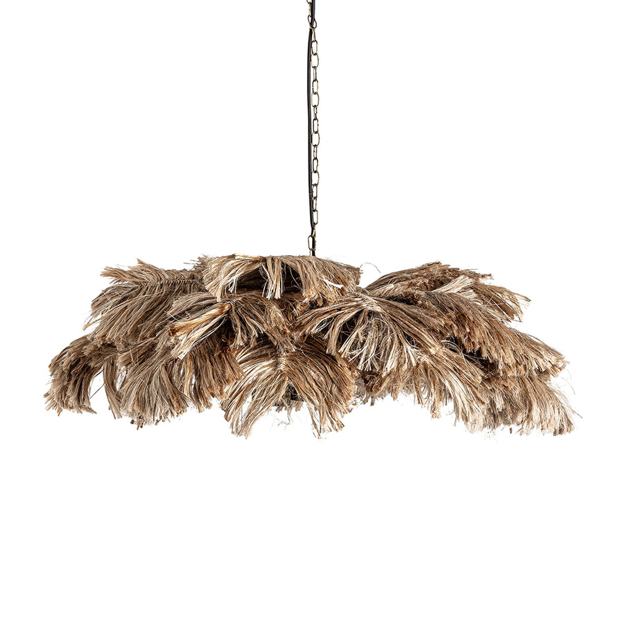 Rattanszálakból készült, kézműves design függeszték lámpa.