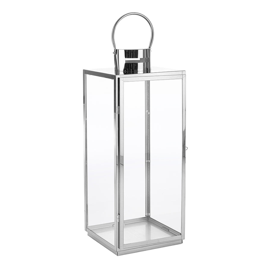 Ezüstszínű rozsdamentes acélból készült, 3 darabos lámpásszett.