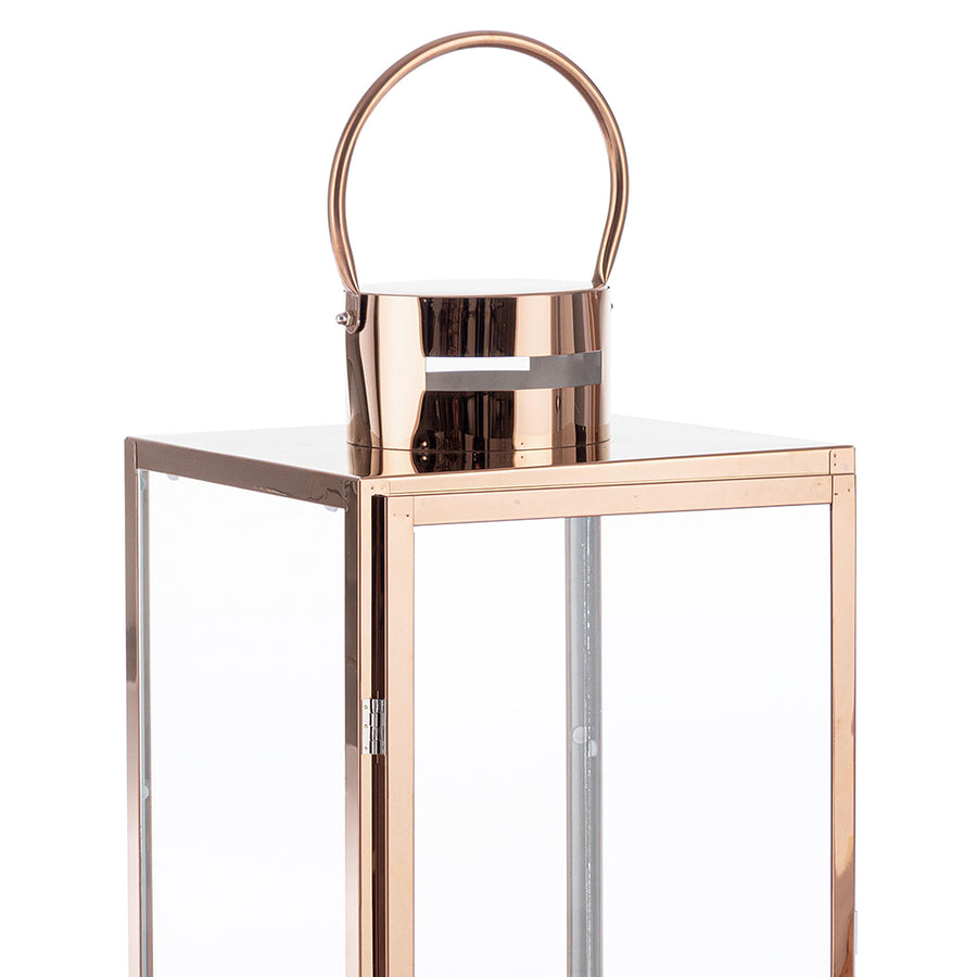 Rézszínű rozsdamentes acélból készült, 3 darabos lámpásszett.