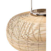 Natúr színű fűzfavesszőből készült, kézműves lámpás.