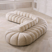 ALISON kétoldalas bézs design kanapé 331 cm