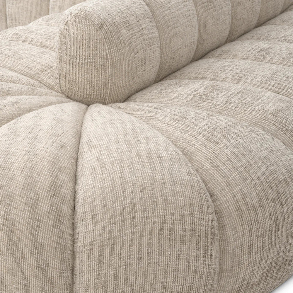ALISON kétoldalas bézs design kanapé 331 cm