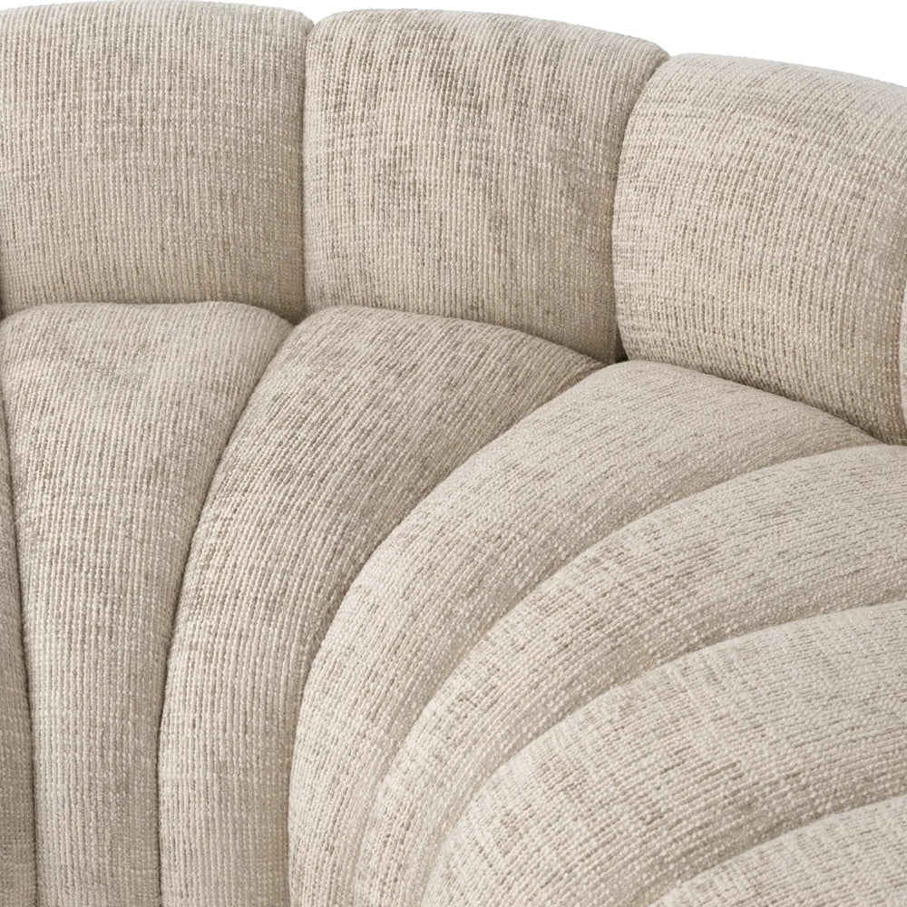 ALISON kétoldalas bézs design kanapé 331 cm