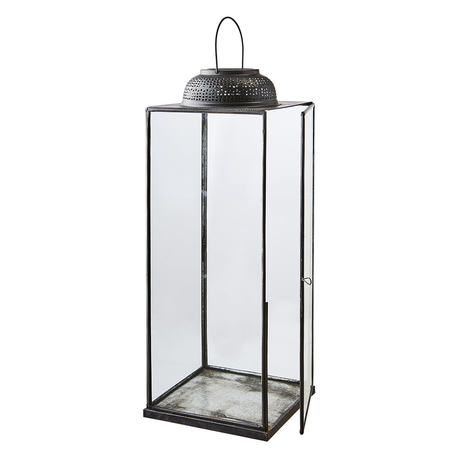 Keleti ihletésű, kortárs stílusú, fekete színű, kézműves fém lámpás.