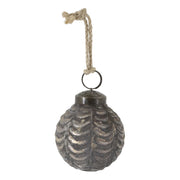 Christmas Antique üveggömbök mokka árnyalatban, természetes díszítéssel