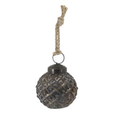 Christmas Antique üveggömbök mokka árnyalatban, természetes díszítéssel