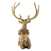 Antikolt arany szarvas hátulnézetből, látványos agancsokkal