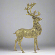 ANTIQUE karácsonyi szarvas figura 51 cm arany