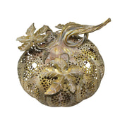 Részletgazdag, levélmotívumos felsőrész aranyszínű fém kivitelben