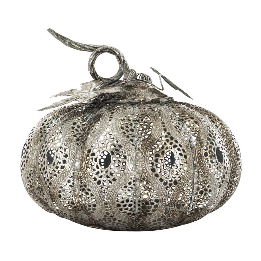 ANTIQUE METALS ezüstszínű fém töklámpás Ø 29 cm