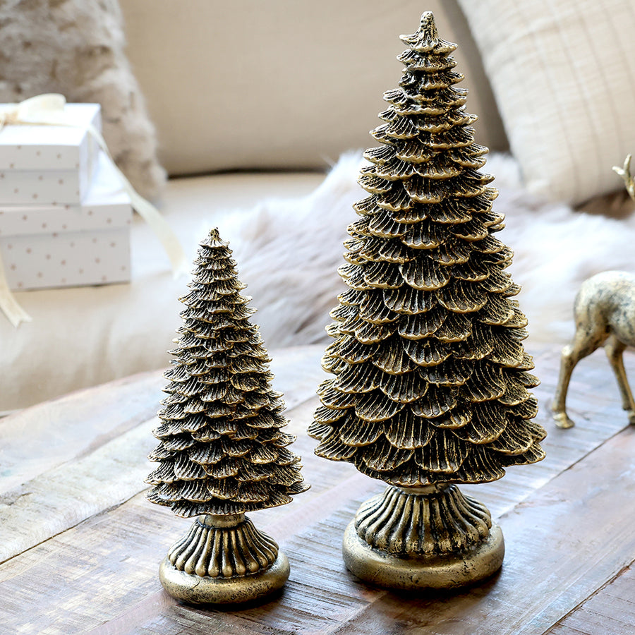 Rézszínű, karácsonyi dekor fenyő.